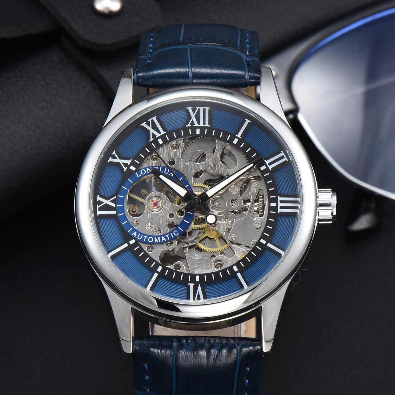 Men's Mechanical Watch Roman Scale Waterproof Fashion Business - E. M. E. LLC0