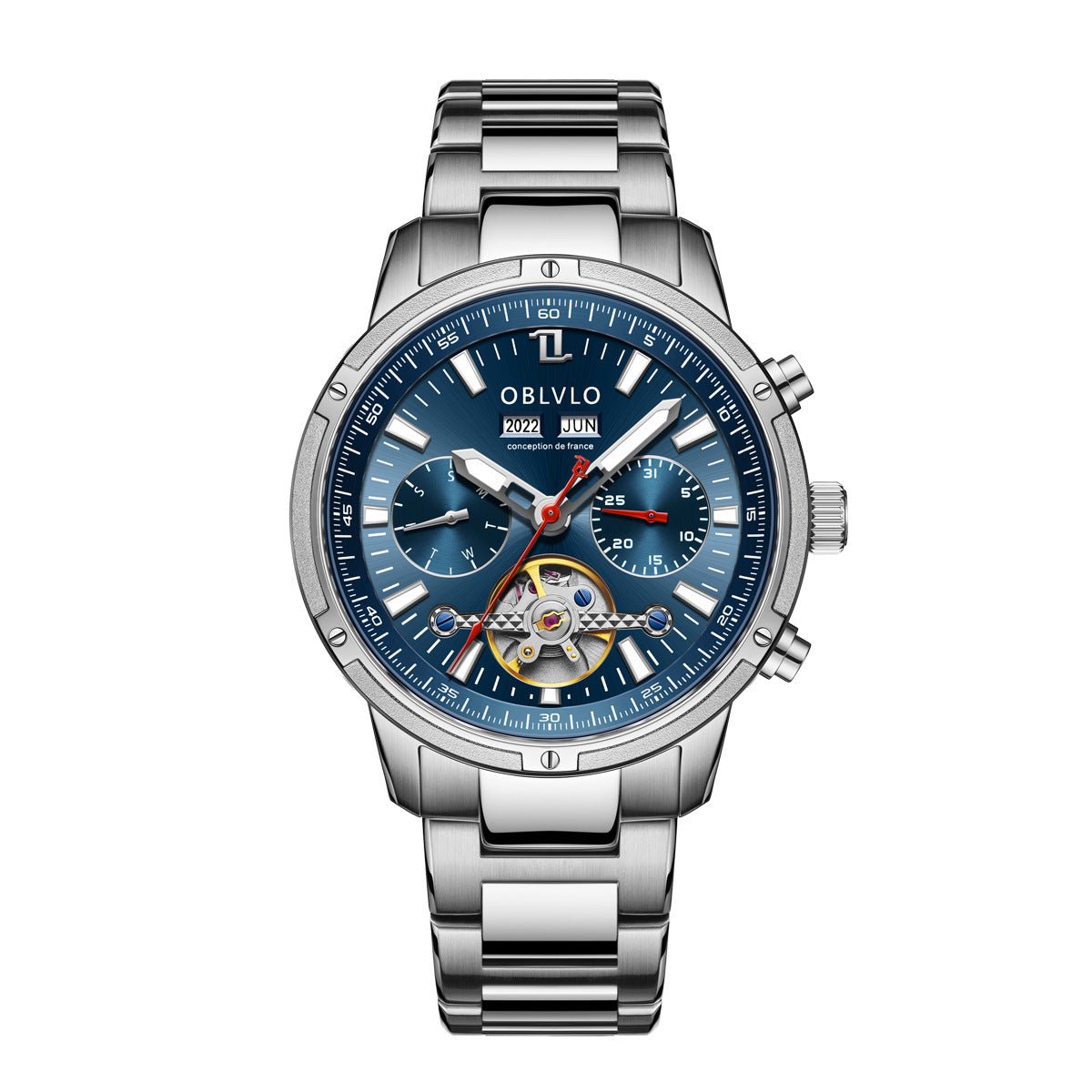 Men's Multi - functional Hollowed Fashion Watch - E. M. E. LLC0