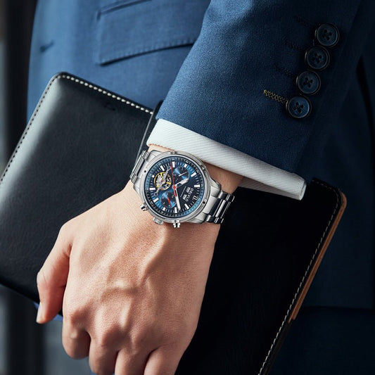 Men's Multi - functional Hollowed Fashion Watch - E. M. E. LLC0