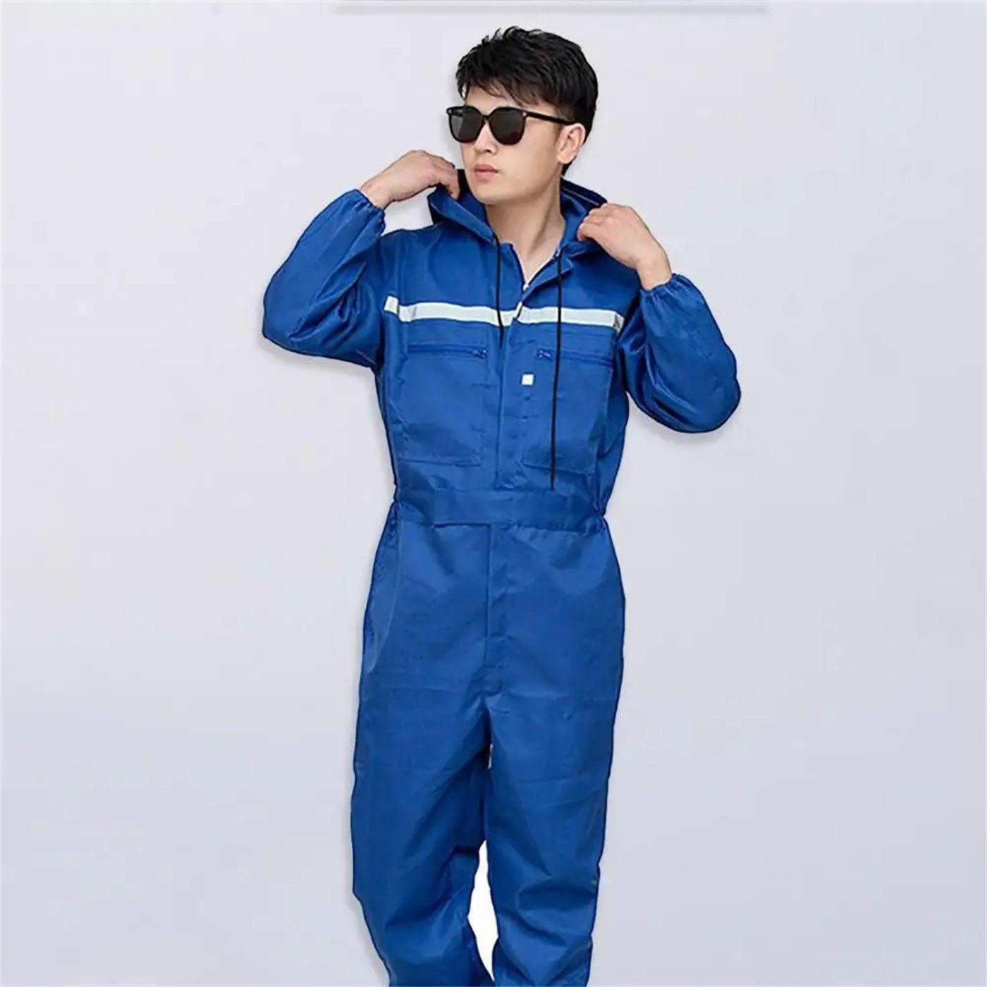 Men's One - piece Hooded Work Suit - E. M. E. LLC0
