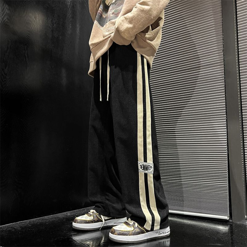 Men's Pants Autumn New Straight Loose Wide Leg Leisure Sports Pants - E. M. E. LLC0