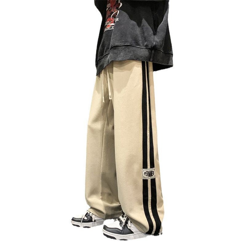Men's Pants Autumn New Straight Loose Wide Leg Leisure Sports Pants - E. M. E. LLC0