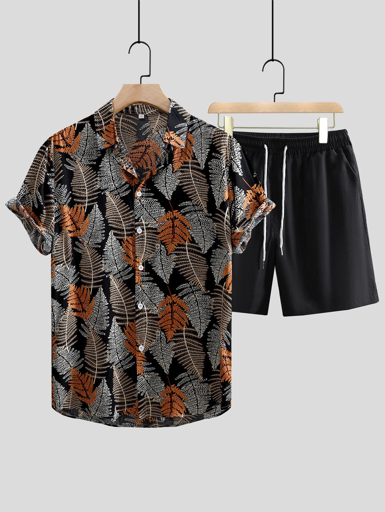 Men's Printed Casual Style Short Sleeve Shirt Outfit - E. M. E. LLC0