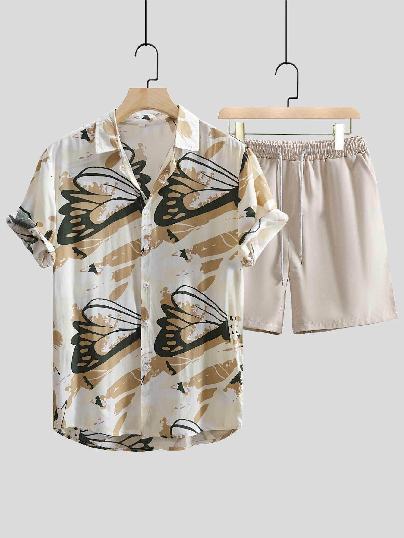 Men's Printed Casual Style Short Sleeve Shirt Outfit - E. M. E. LLC0