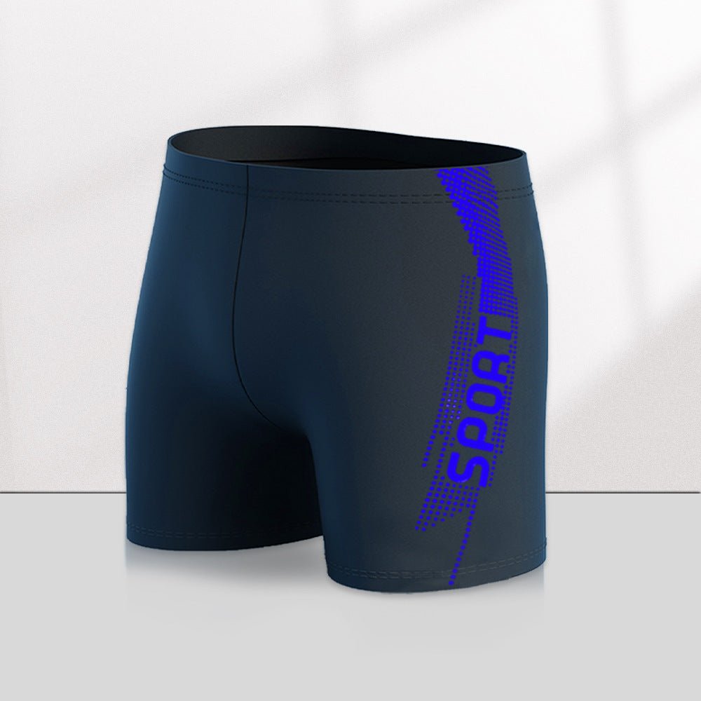 Men's Quick - drying Professional Sports Fitness High Waist Swimming Trunks - E. M. E. LLC0