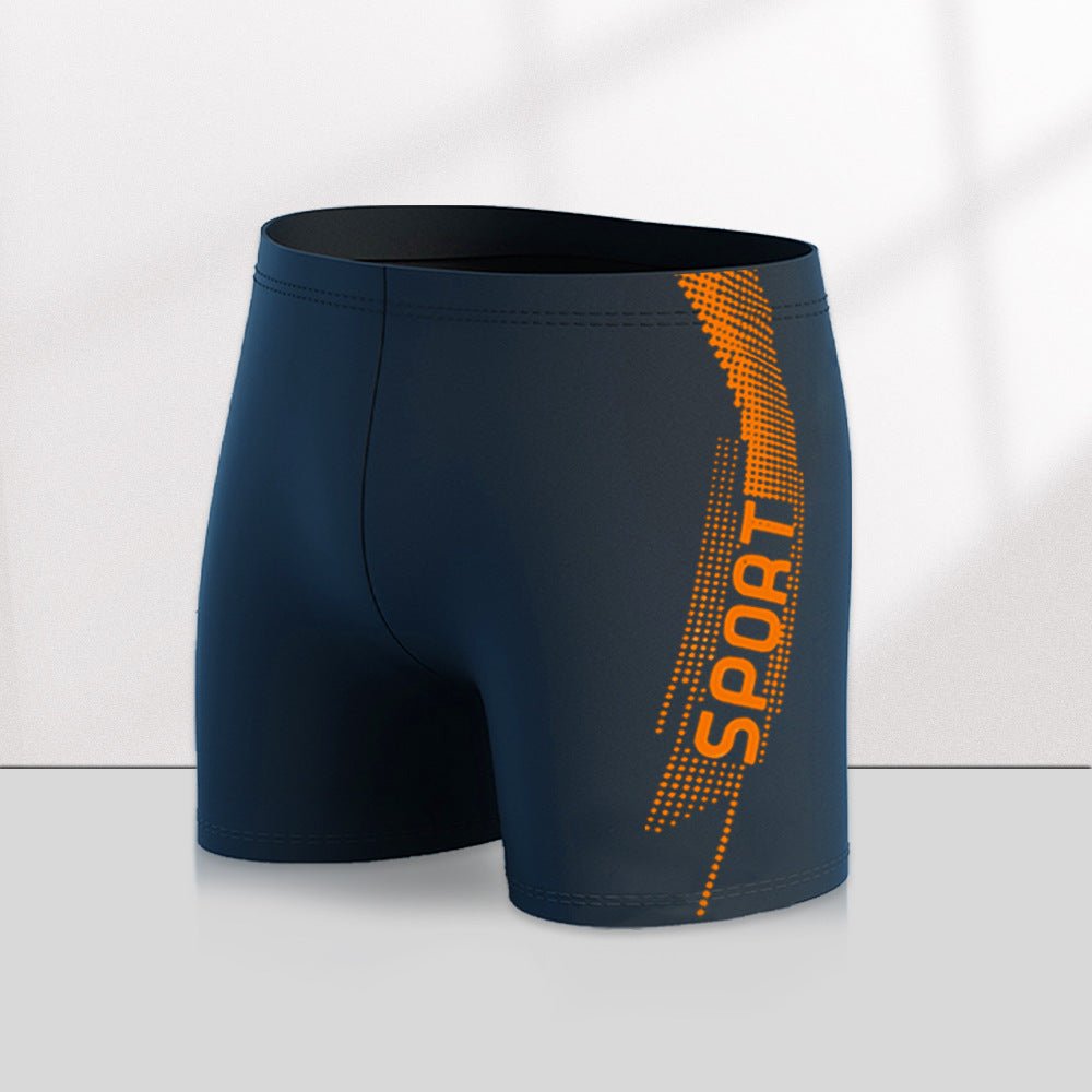 Men's Quick - drying Professional Sports Fitness High Waist Swimming Trunks - E. M. E. LLC0