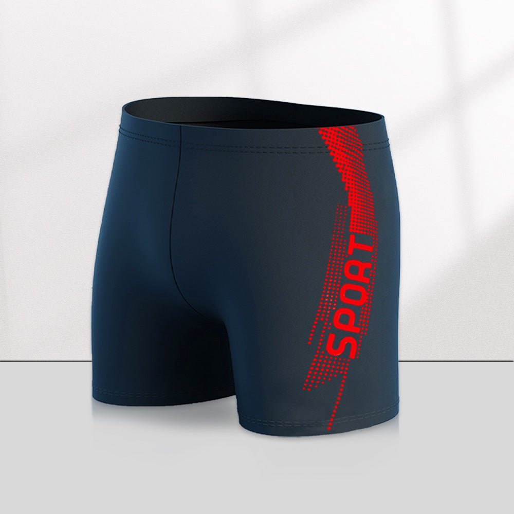 Men's Quick - drying Professional Sports Fitness High Waist Swimming Trunks - E. M. E. LLC0