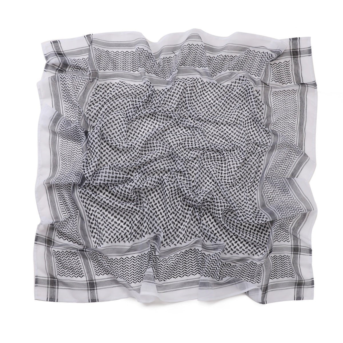 Men's Scarf Jacquard Wave Pattern Large Size Square Scarf - E. M. E. LLC0