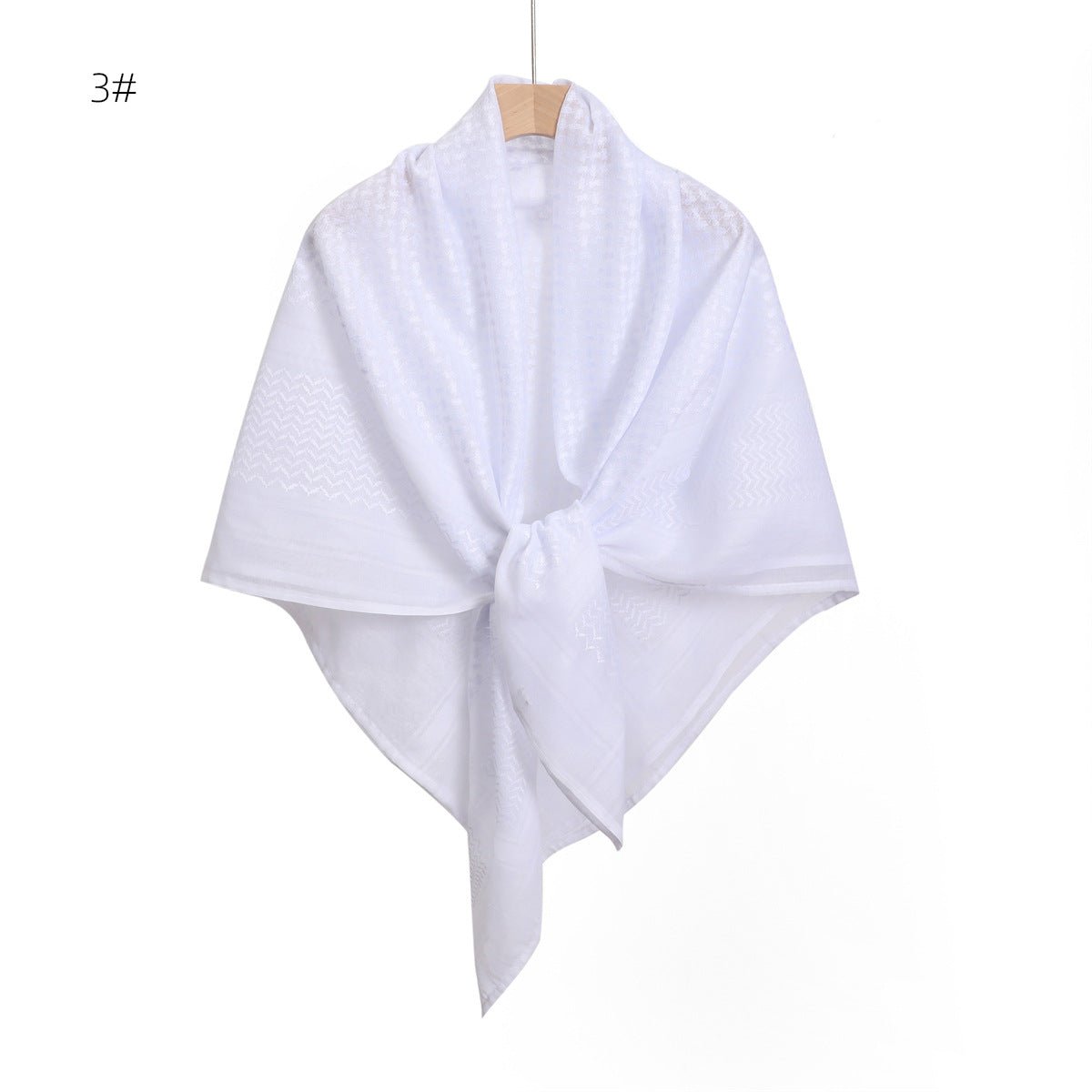 Men's Scarf Jacquard Wave Pattern Large Size Square Scarf - E. M. E. LLC0