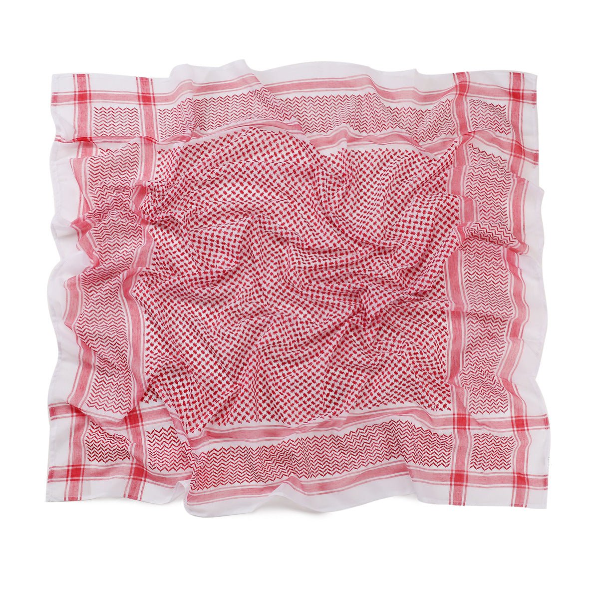 Men's Scarf Jacquard Wave Pattern Large Size Square Scarf - E. M. E. LLC0