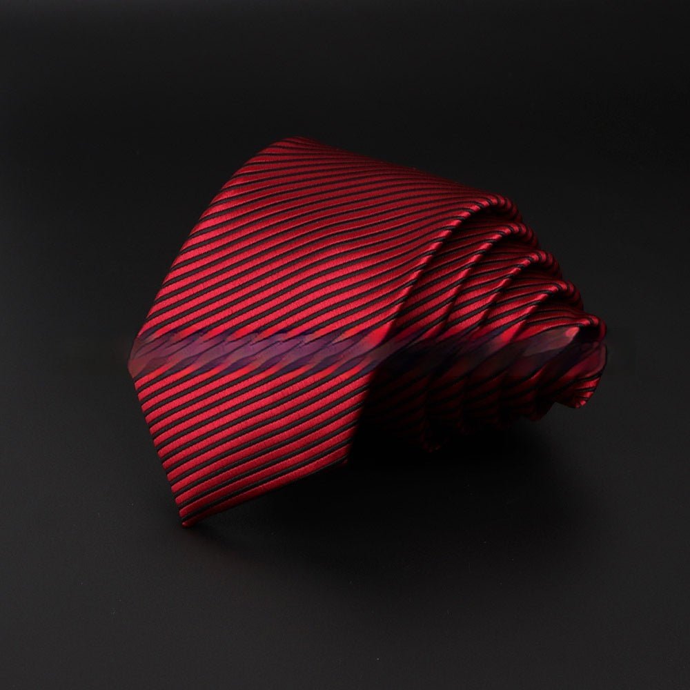 Men's Striped British Gentleman Polyester Fiber Tie - E. M. E. LLC0