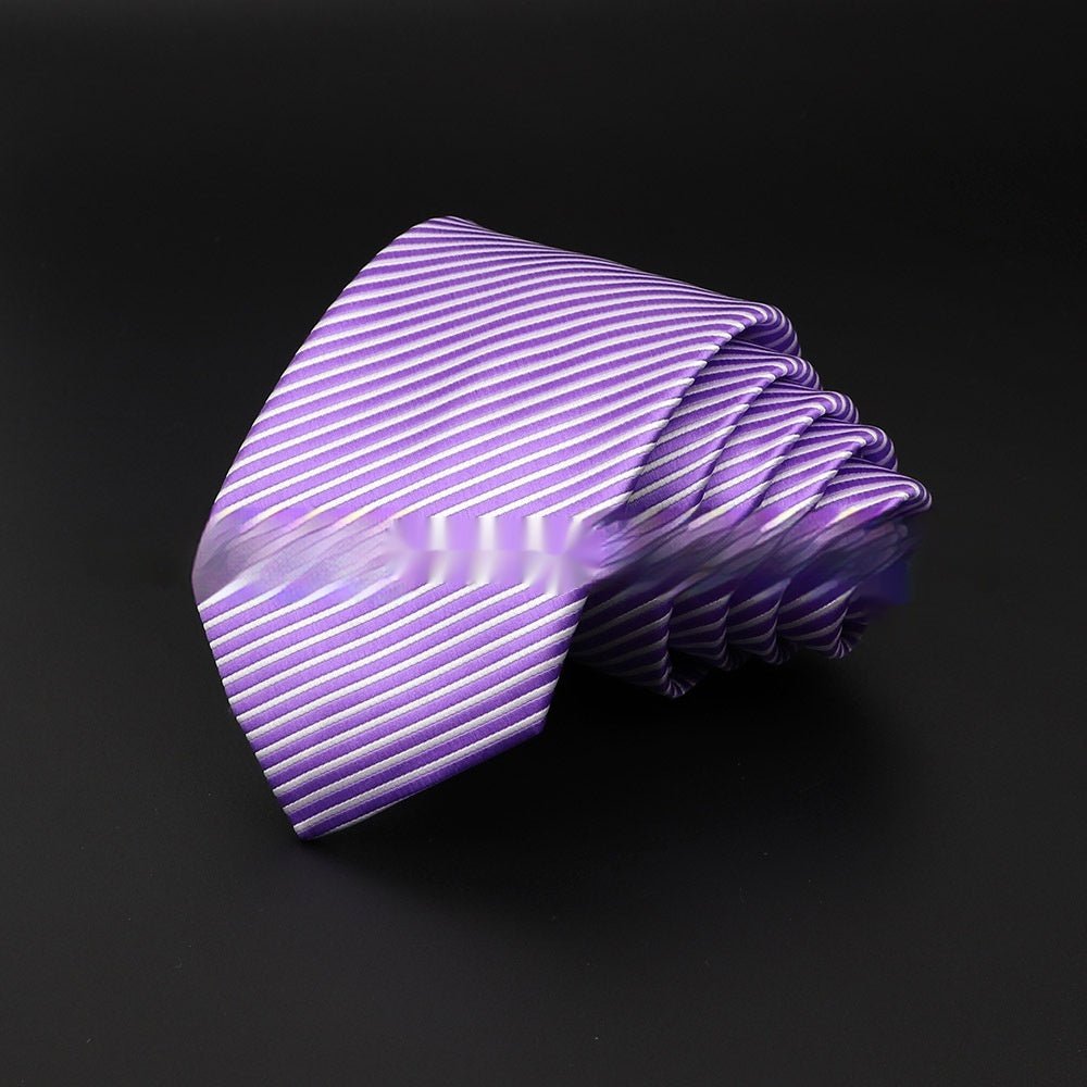 Men's Striped British Gentleman Polyester Fiber Tie - E. M. E. LLC0