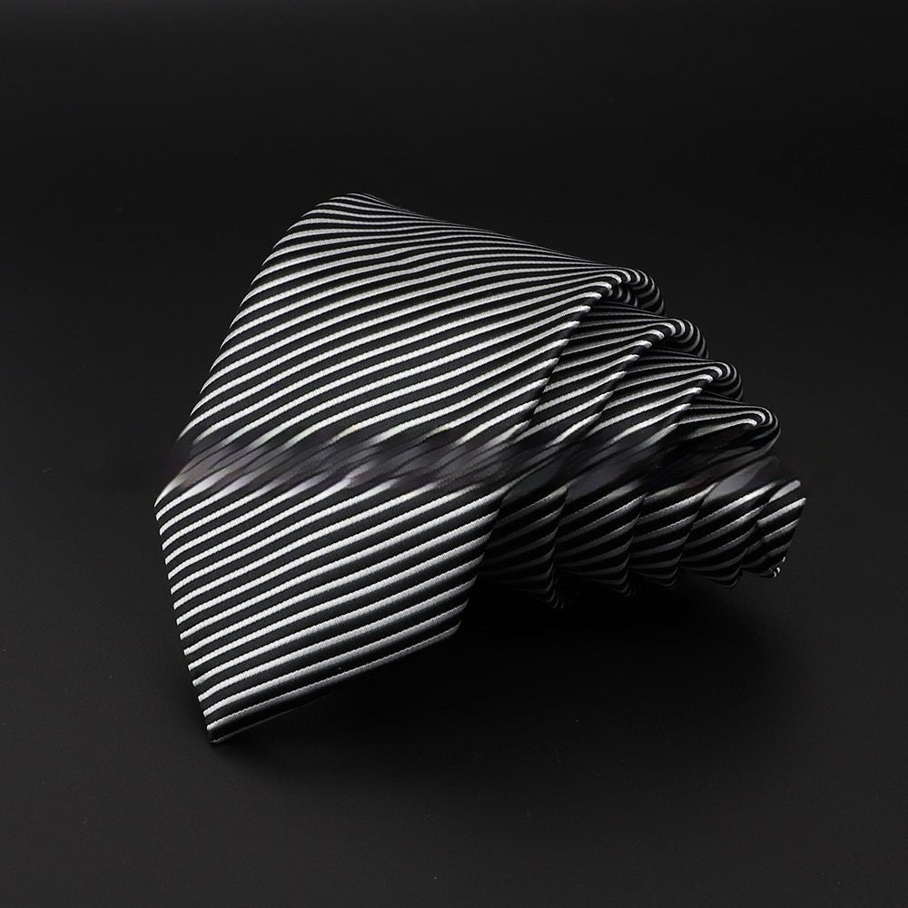 Men's Striped British Gentleman Polyester Fiber Tie - E. M. E. LLC0