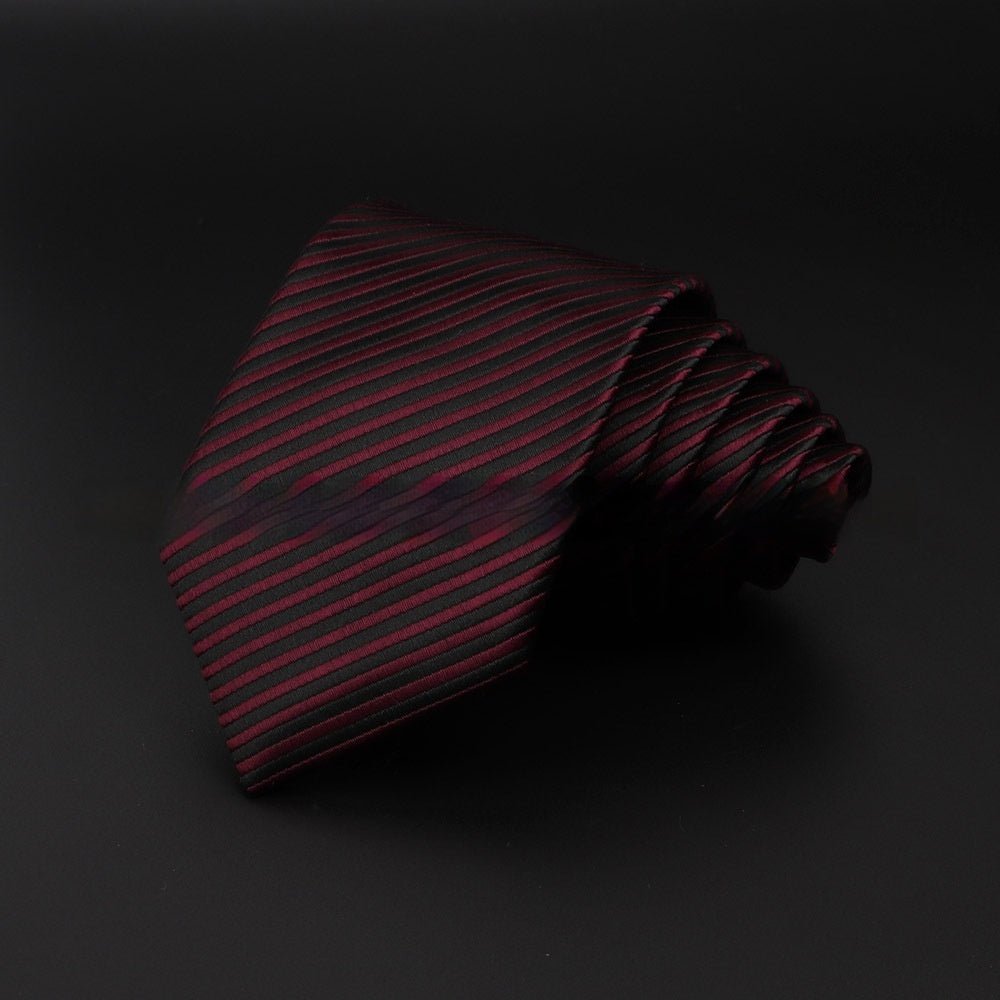 Men's Striped British Gentleman Polyester Fiber Tie - E. M. E. LLC0