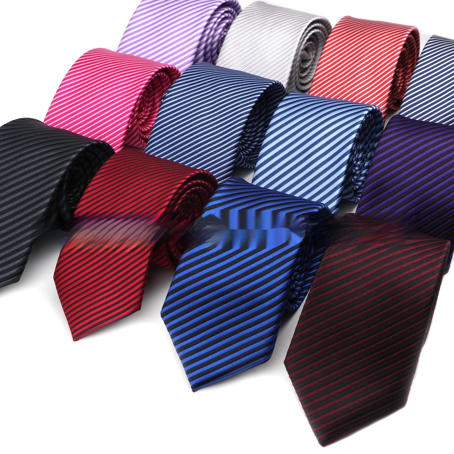 Men's Striped British Gentleman Polyester Fiber Tie - E. M. E. LLC0