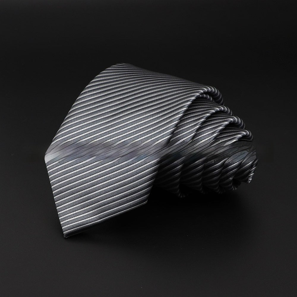 Men's Striped British Gentleman Polyester Fiber Tie - E. M. E. LLC0