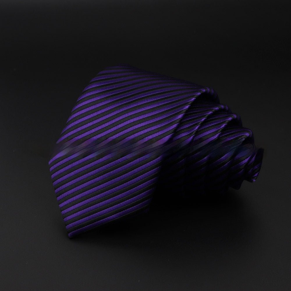 Men's Striped British Gentleman Polyester Fiber Tie - E. M. E. LLC0