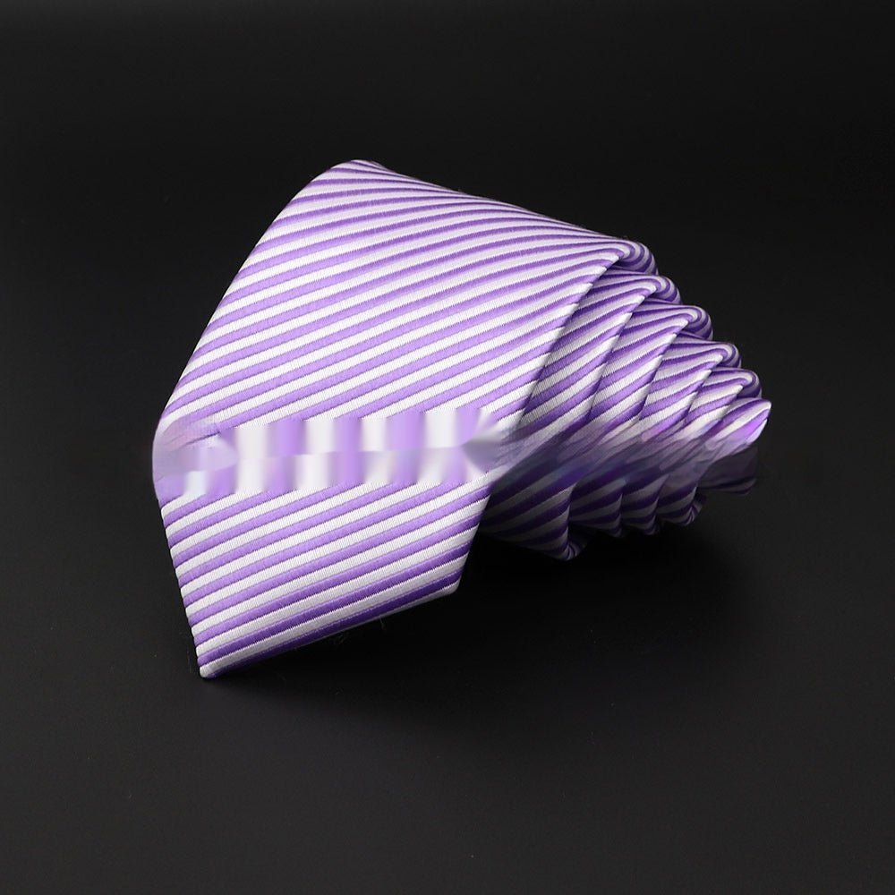 Men's Striped British Gentleman Polyester Fiber Tie - E. M. E. LLC0