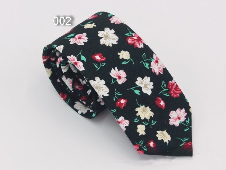 Men's Suit Printed Cotton Pocket Handkerchief With Floral Patterns, Fashionable And Casual Printed Tie - E. M. E. LLC0