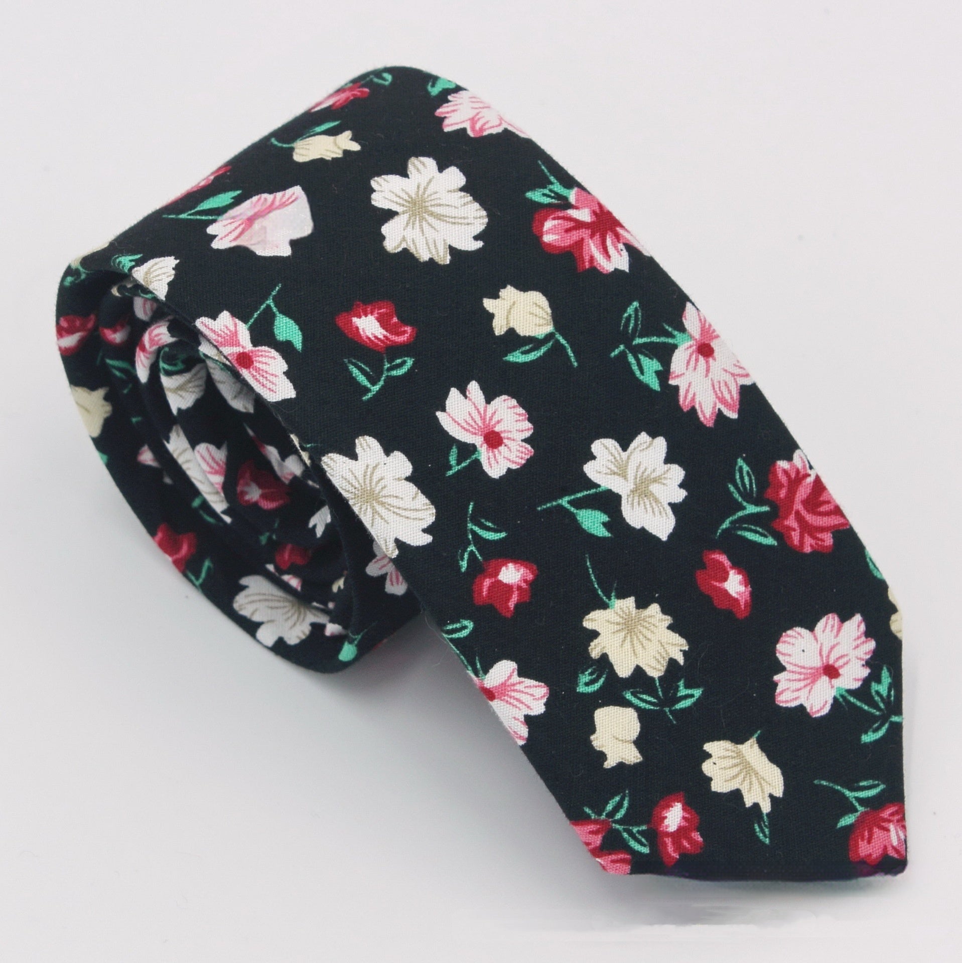 Men's Suit Printed Cotton Pocket Handkerchief With Floral Patterns, Fashionable And Casual Printed Tie - E. M. E. LLC0