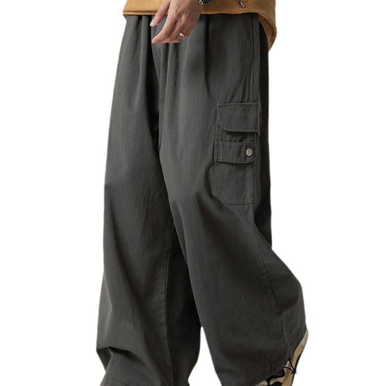 Men's Trendy Design All - match Loose Straight Wide - leg Pants - E. M. E. LLC0