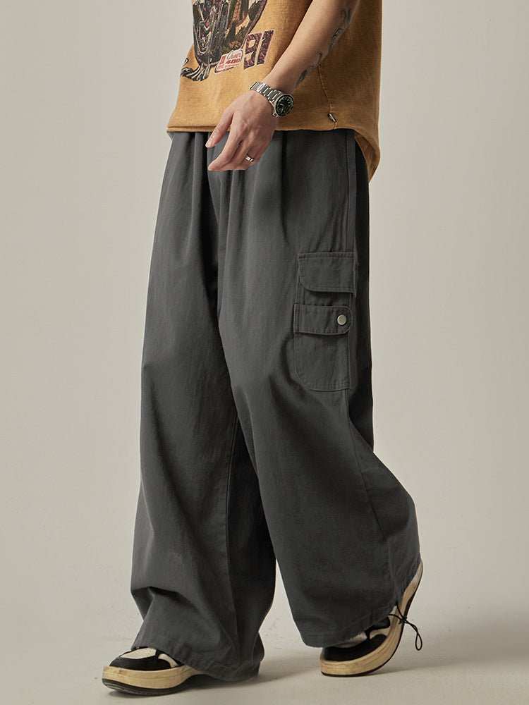 Men's Trendy Design All - match Loose Straight Wide - leg Pants - E. M. E. LLC0