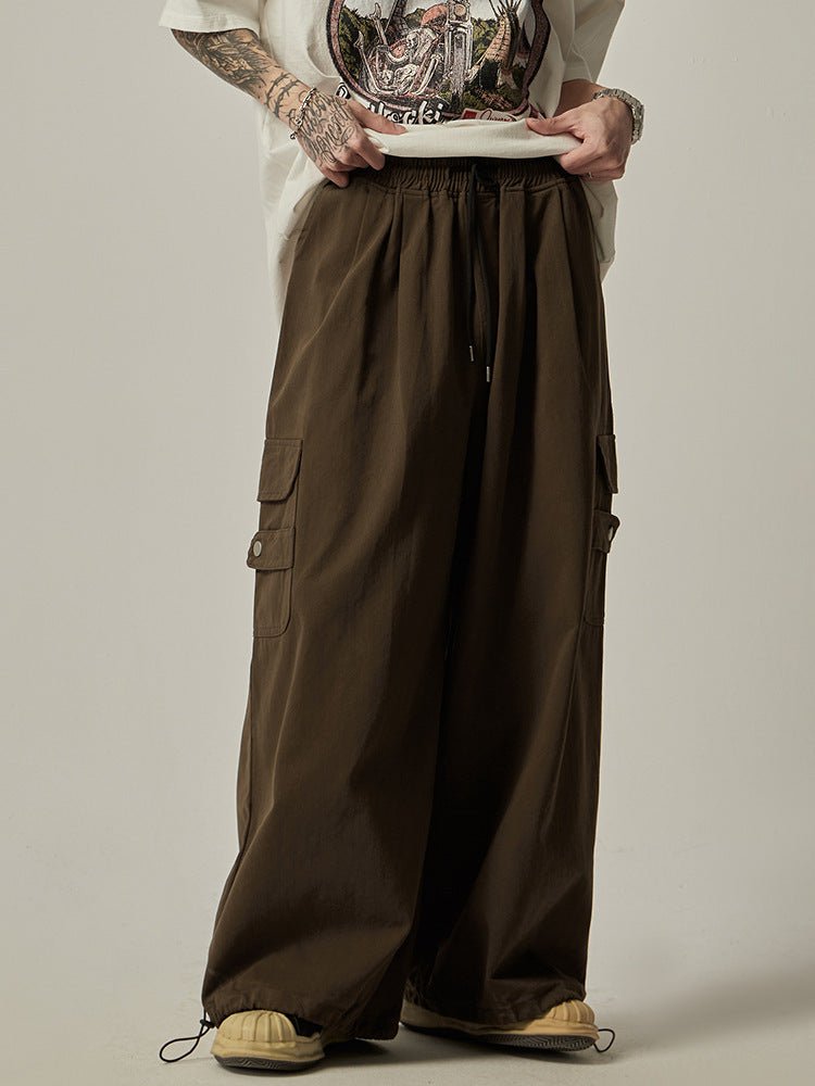 Men's Trendy Design All - match Loose Straight Wide - leg Pants - E. M. E. LLC0
