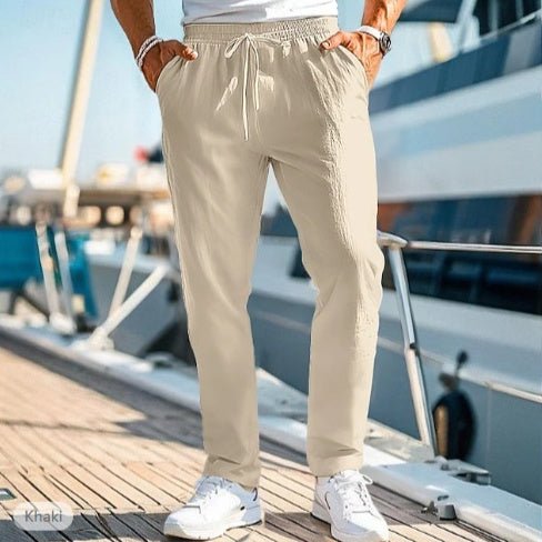 Men's Trousers Summer Elastic Waist Straight - E. M. E. LLC0