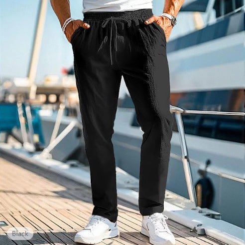 Men's Trousers Summer Elastic Waist Straight - E. M. E. LLC0
