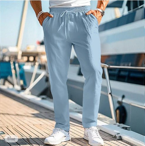 Men's Trousers Summer Elastic Waist Straight - E. M. E. LLC0