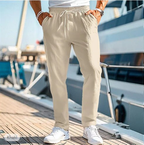 Men's Trousers Summer Elastic Waist Straight - E. M. E. LLC0
