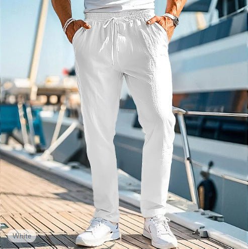 Men's Trousers Summer Elastic Waist Straight - E. M. E. LLC0