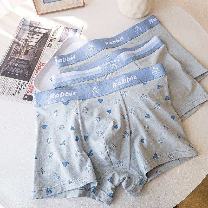 Men's Underwear Mid - waist Cartoon Rabbit Modal Cotton - E. M. E. LLC0