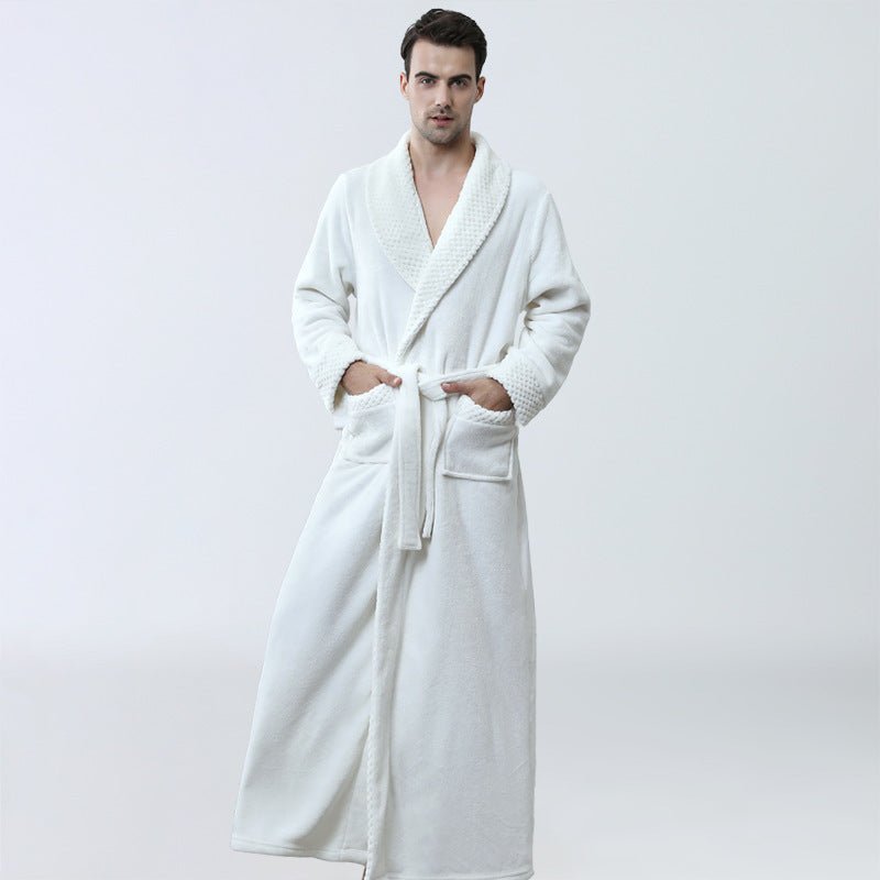 Men's Winter Coral Fleece Nightgown Homewear Thickened Pajamas - E. M. E. LLC0