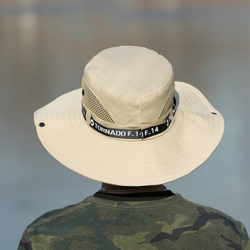 Mountaineering Fishing Sunscreen Travel Breathable Large Eave Visor Hat For Men - E. M. E. LLC0