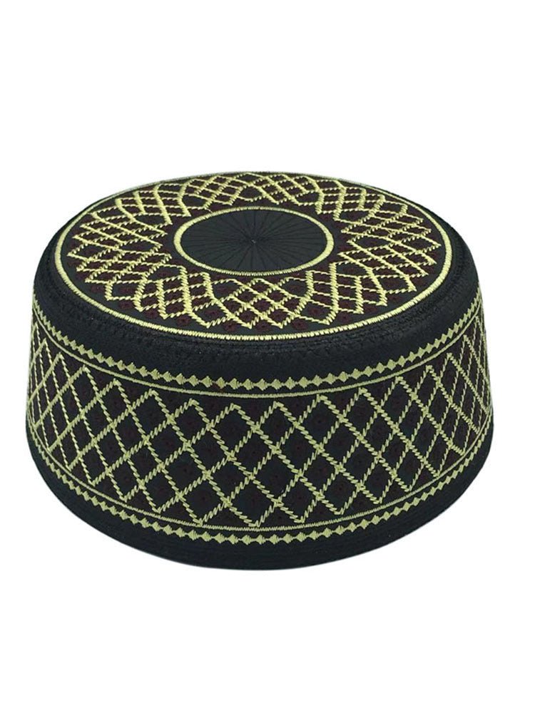 Muslim Hats Cotton Embroidery Islamic Men Prayer Arab Clothing Caps - E. M. E. LLC0