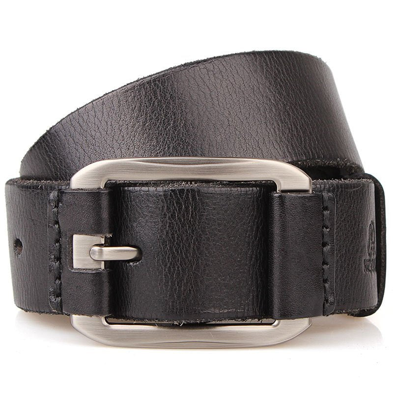 One Layer Single First Cowhide Men's Leather Belt Casual Pidai Pin Buckle - E. M. E. LLC0