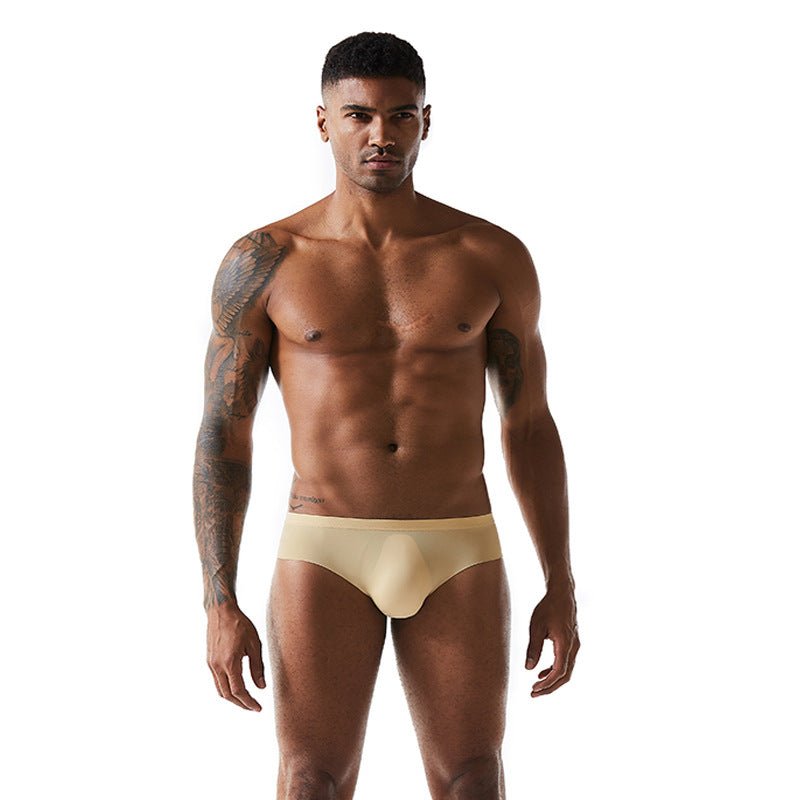 One - piece Seamless Low Waist Quick - drying Breathable Men's Underwear - E. M. E. LLC0