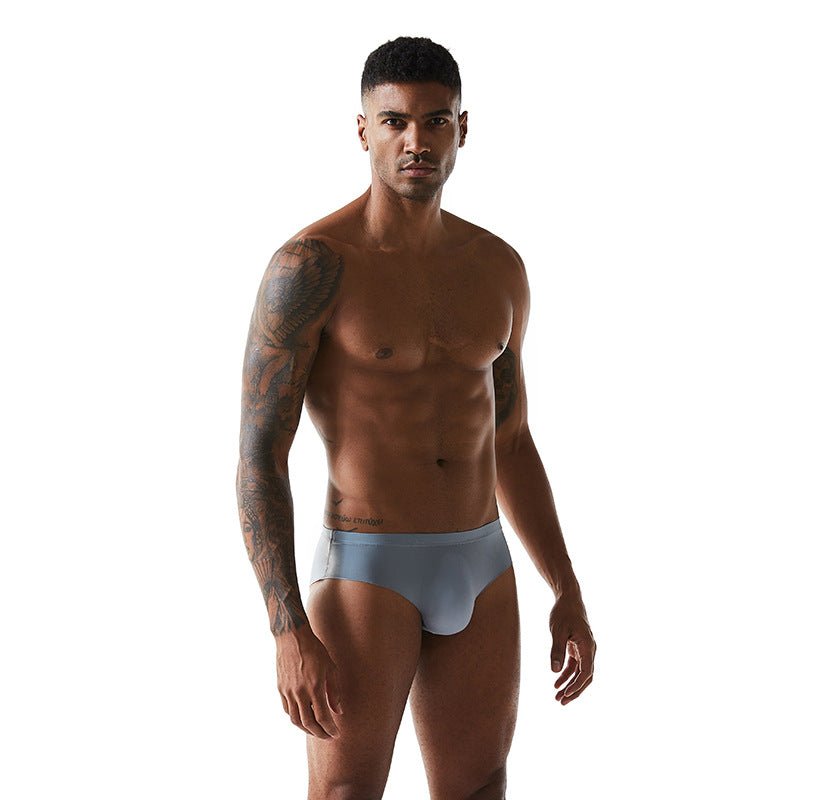 One - piece Seamless Low Waist Quick - drying Breathable Men's Underwear - E. M. E. LLC0