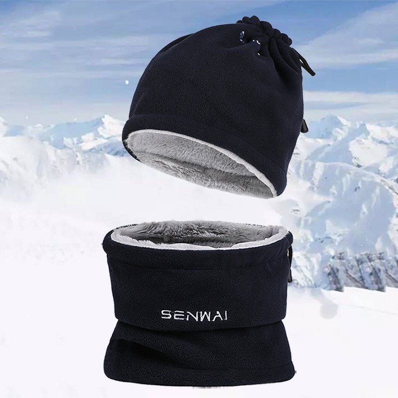 Outdoor Plush Bib Cold Proof And Warm Wool Hat Wind Proof And Fashionable - E. M. E. LLC0