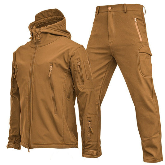 Outdoor Shark Skin Soft Shell Jacket Suit - E. M. E. LLC0