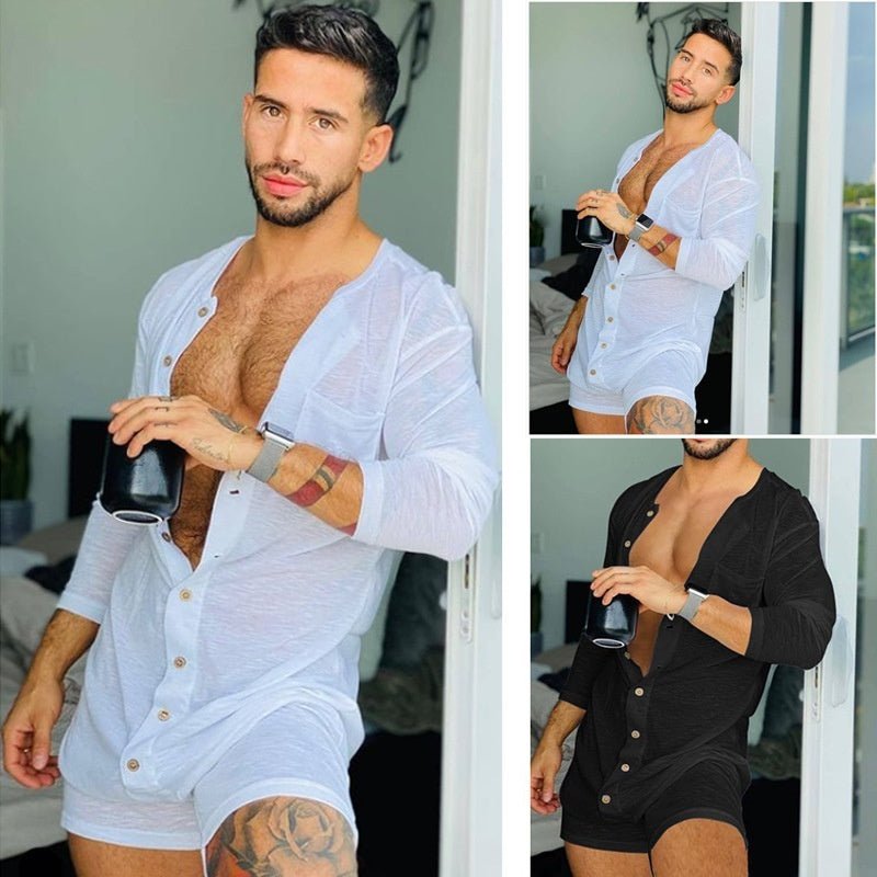 Pure Color Tight Jumpsuit New Homewear - E. M. E. LLC0