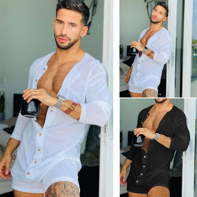 Pure Color Tight Jumpsuit New Homewear - E. M. E. LLC0