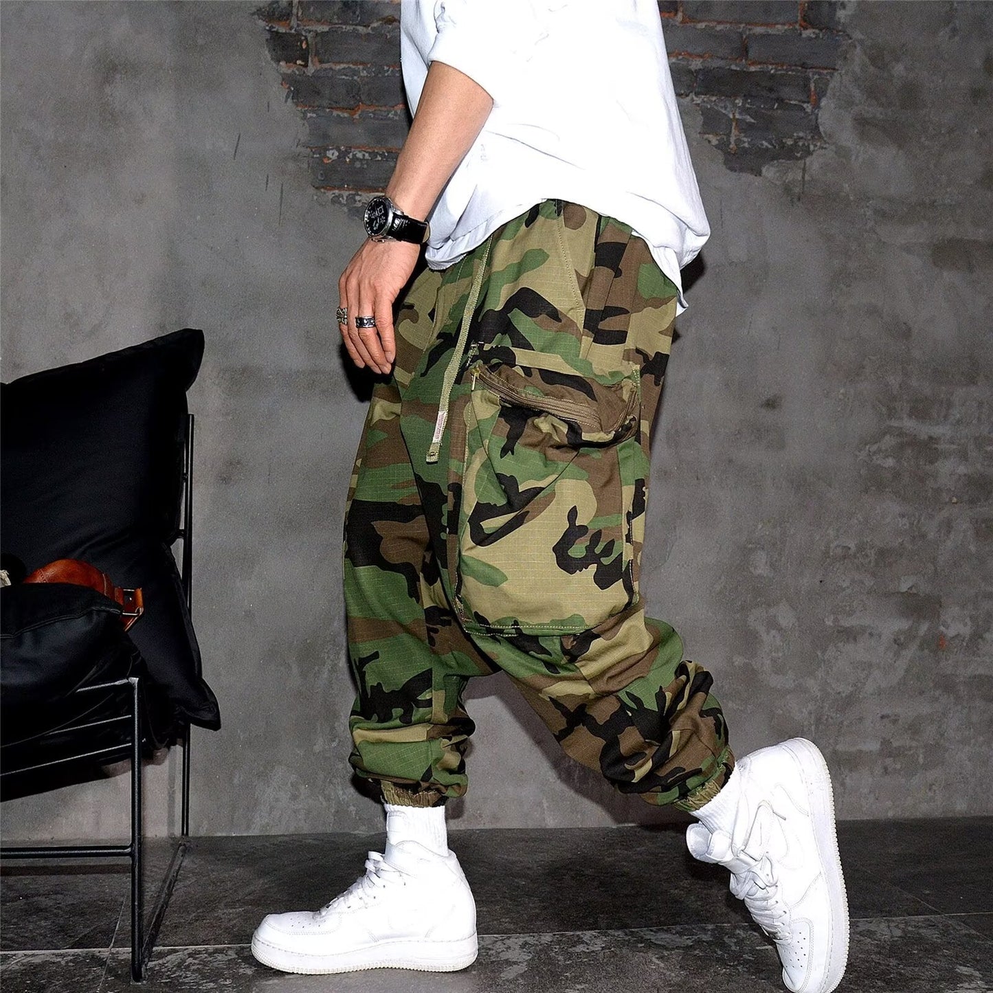 Retro High Street Camouflage Men Casual Working Pants - E. M. E. LLC0