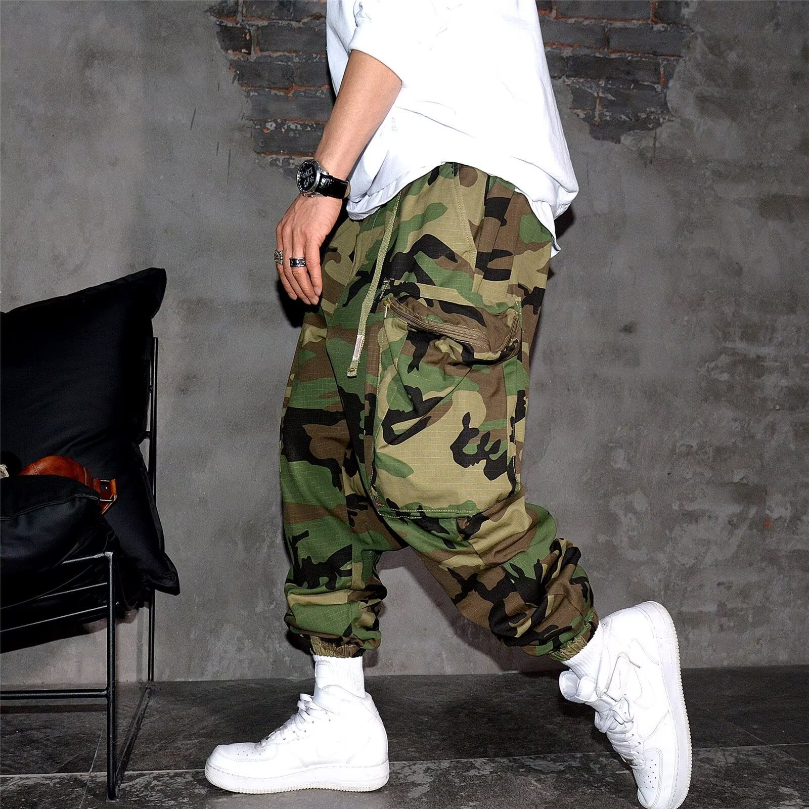 Retro High Street Camouflage Men Casual Working Pants - E. M. E. LLC0