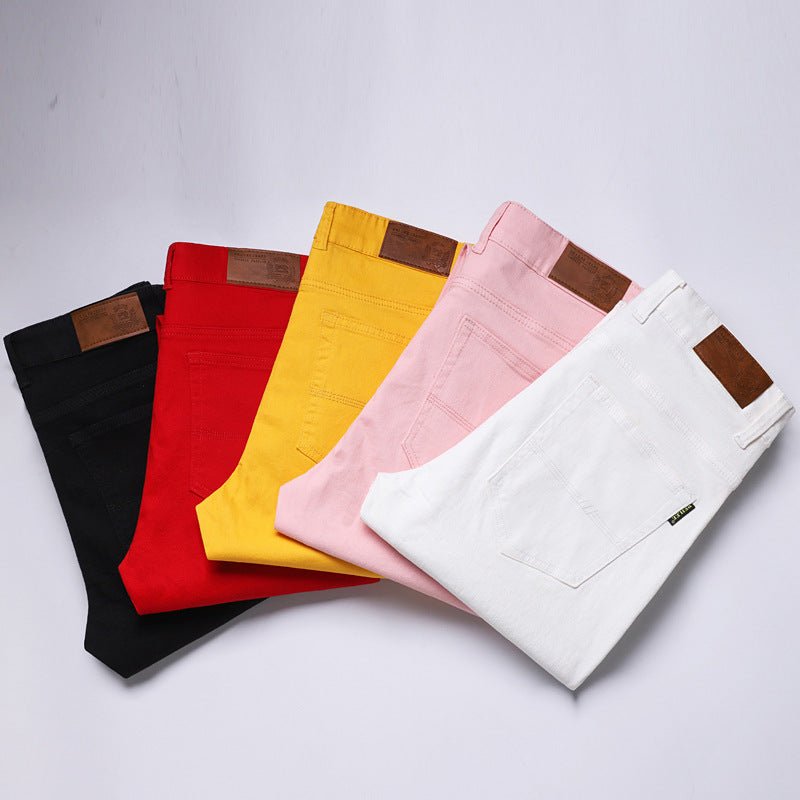 Slim Fit Stretch All - matching Mid Waist Casual Jeans - E. M. E. LLC0