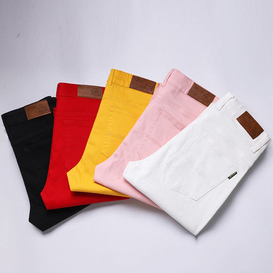 Slim Fit Stretch All - matching Mid Waist Casual Jeans - E. M. E. LLC0