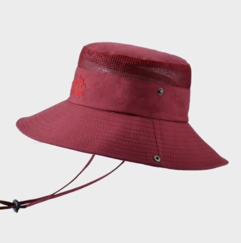 Solid Color Big Brim Sun Hat Outdoor Mountaineering Protection - E. M. E. LLC0