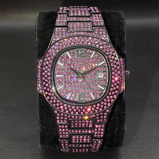 Special - interest Full Diamond Rap Hip Hop Watch - E. M. E. LLC0