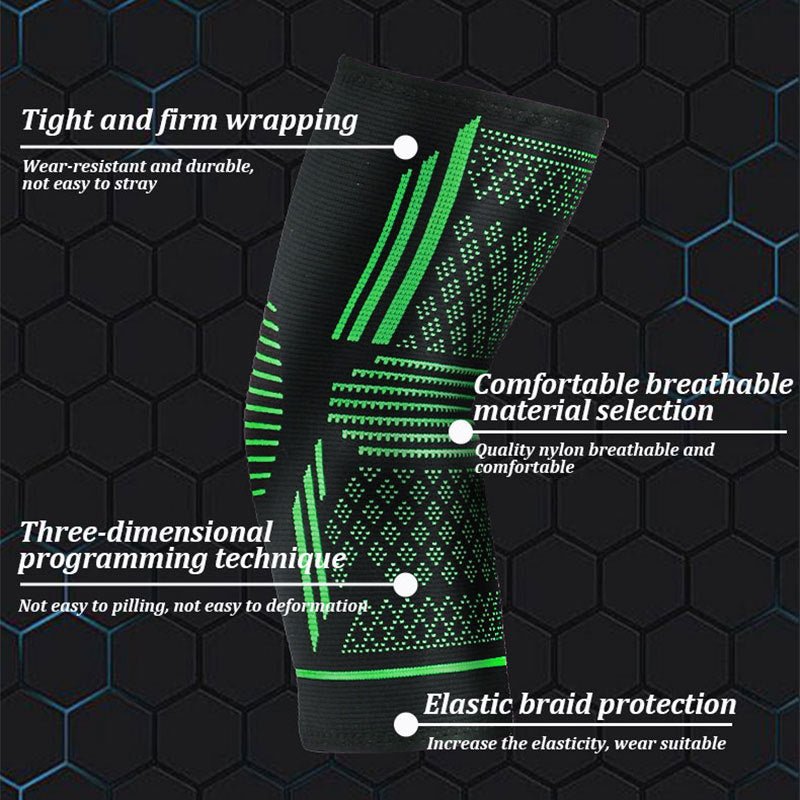 Sports Elbow Guard Four - sided Elastic Compression Knit Breathable Nylon Elbow Pads - E. M. E. LLC0